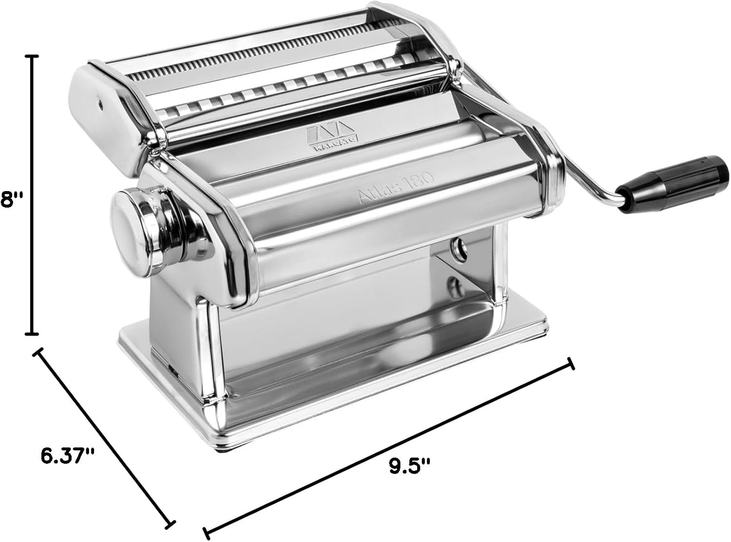 image:imageMARCATO Made in Italy Atlas 180 Classic Manual Pasta Machine Chrome Steel Makes Lasagne Fettuccine amp Tagliolini