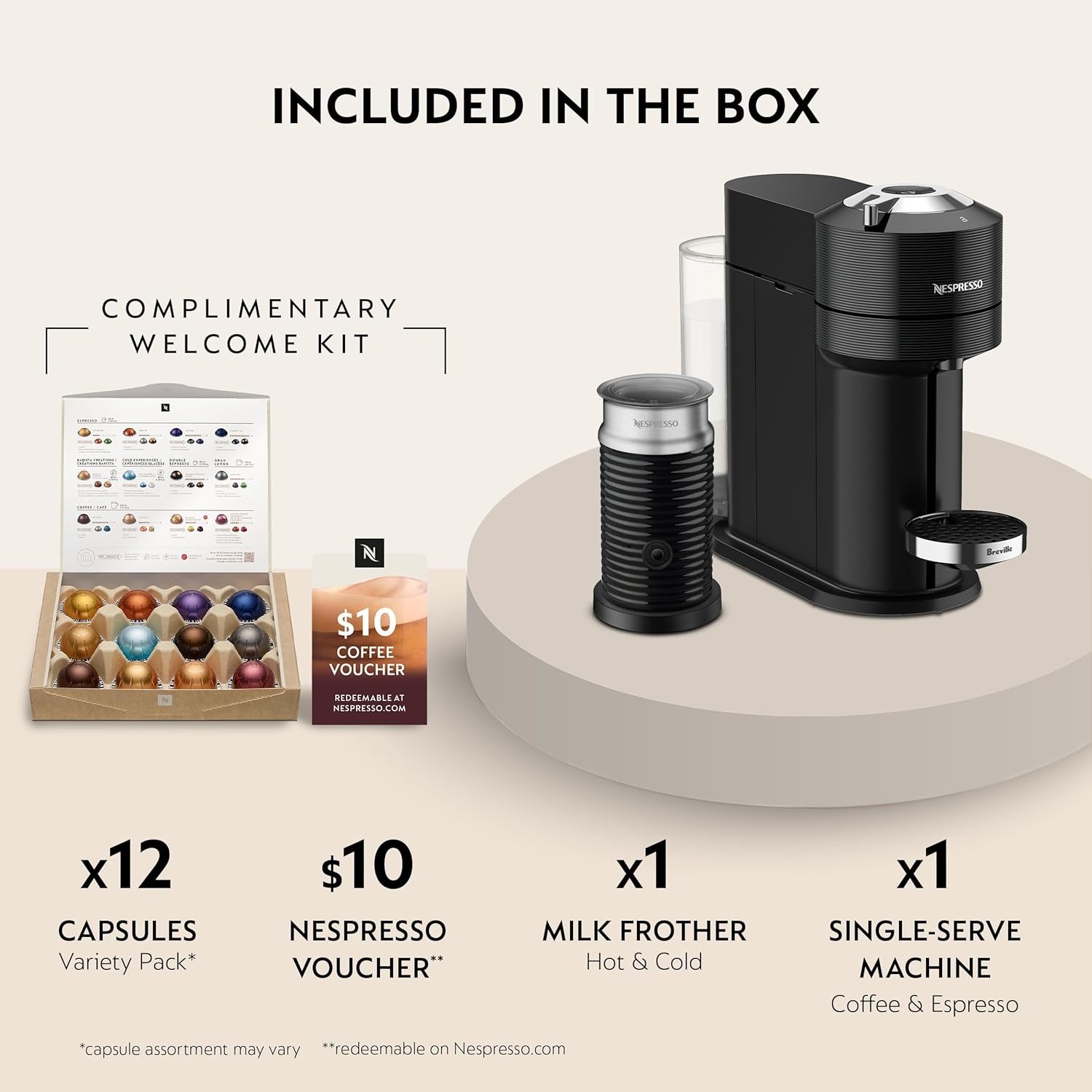image:imageNespresso Vertuo Next Premium Coffee and Espresso Maker by Breville with Aeroccino Milk FrotherBlack