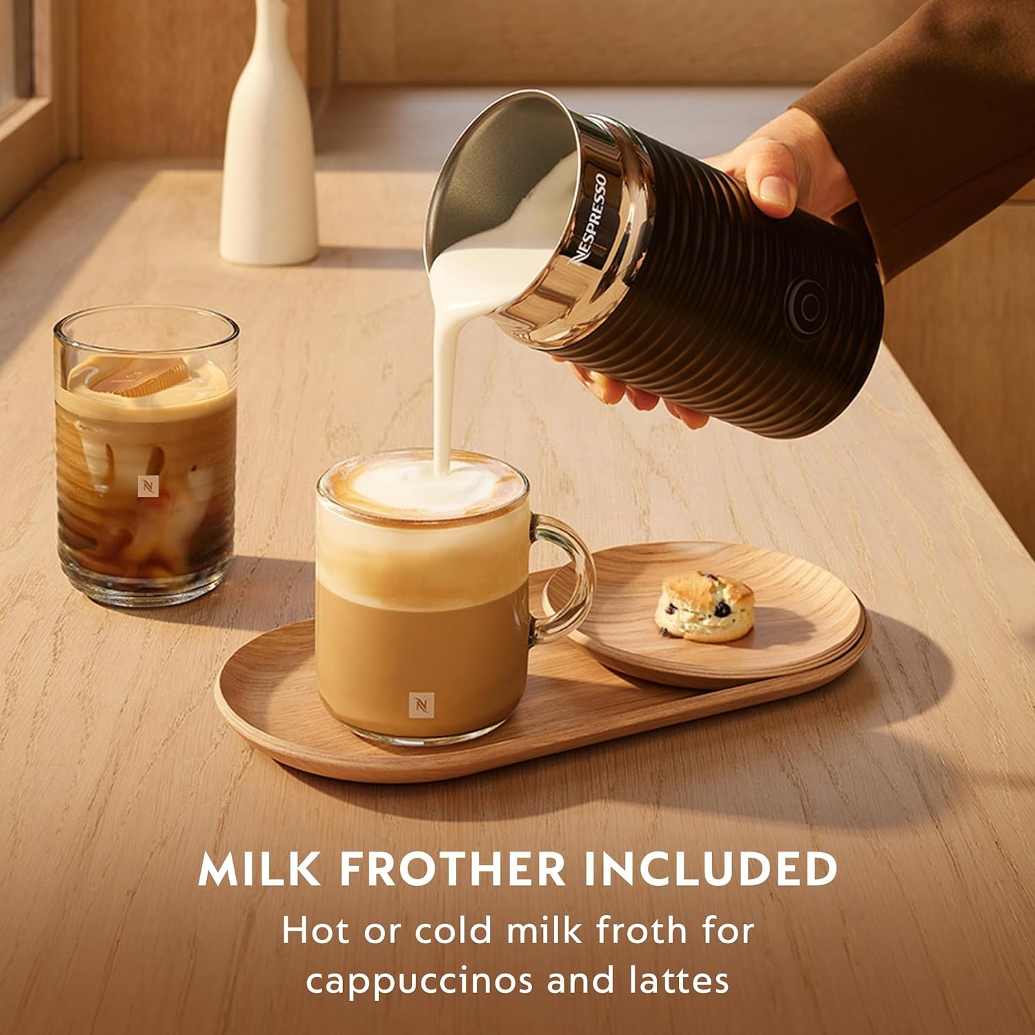 image:imageNespresso Vertuo Next Premium Coffee and Espresso Maker by Breville with Aeroccino Milk FrotherBlack
