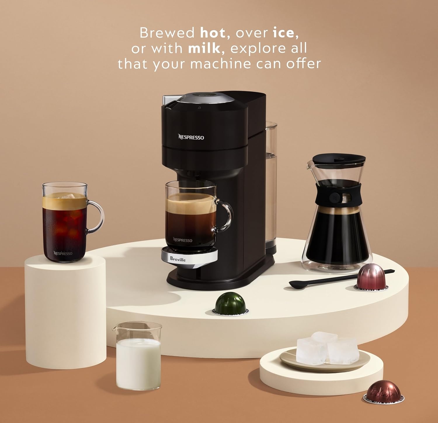 image:imageNespresso Vertuo Next Premium Coffee and Espresso Maker by Breville with Aeroccino Milk FrotherBlack Matte