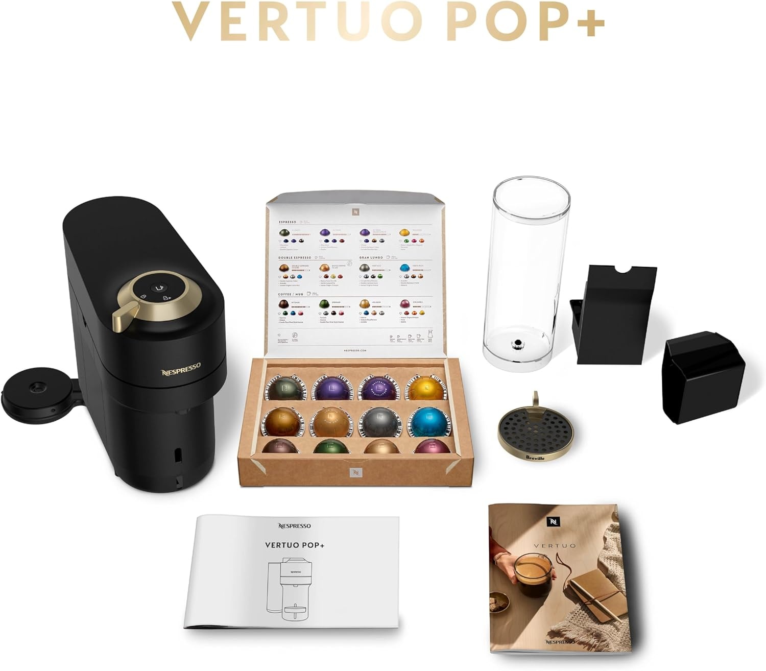 image:imageNespresso Vertuo Pop Coffee and Espresso Maker by Breville Matte Black GoldMatte Black Gold
