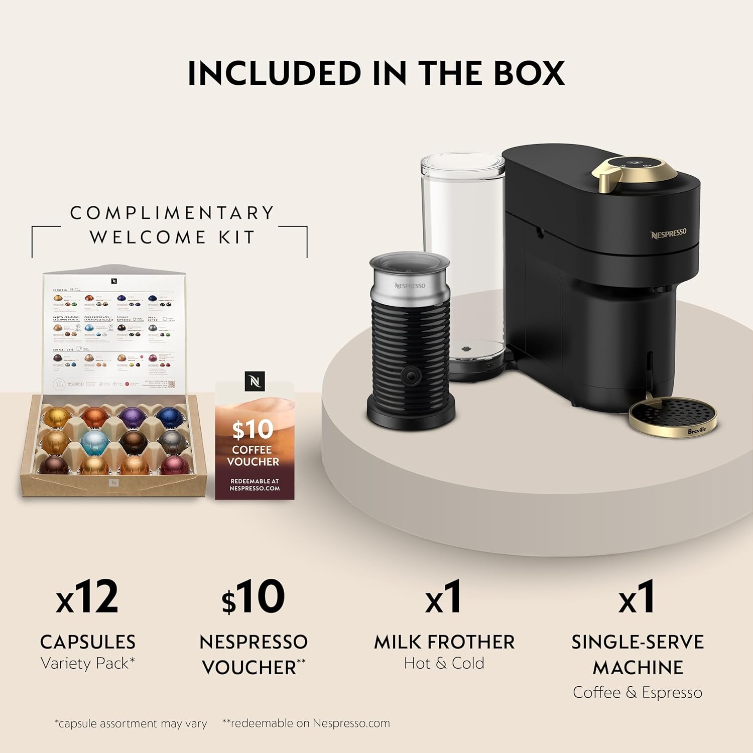 image:imageNespresso Vertuo Pop Coffee and Espresso Maker by Breville Matte Black GoldMatte Black Gold