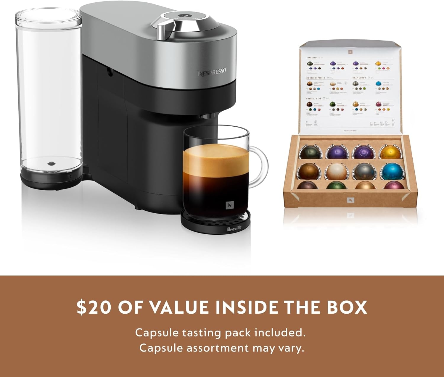 image:imageNespresso Vertuo Pop Coffee and Espresso Maker by Breville Matte Black GoldTitan