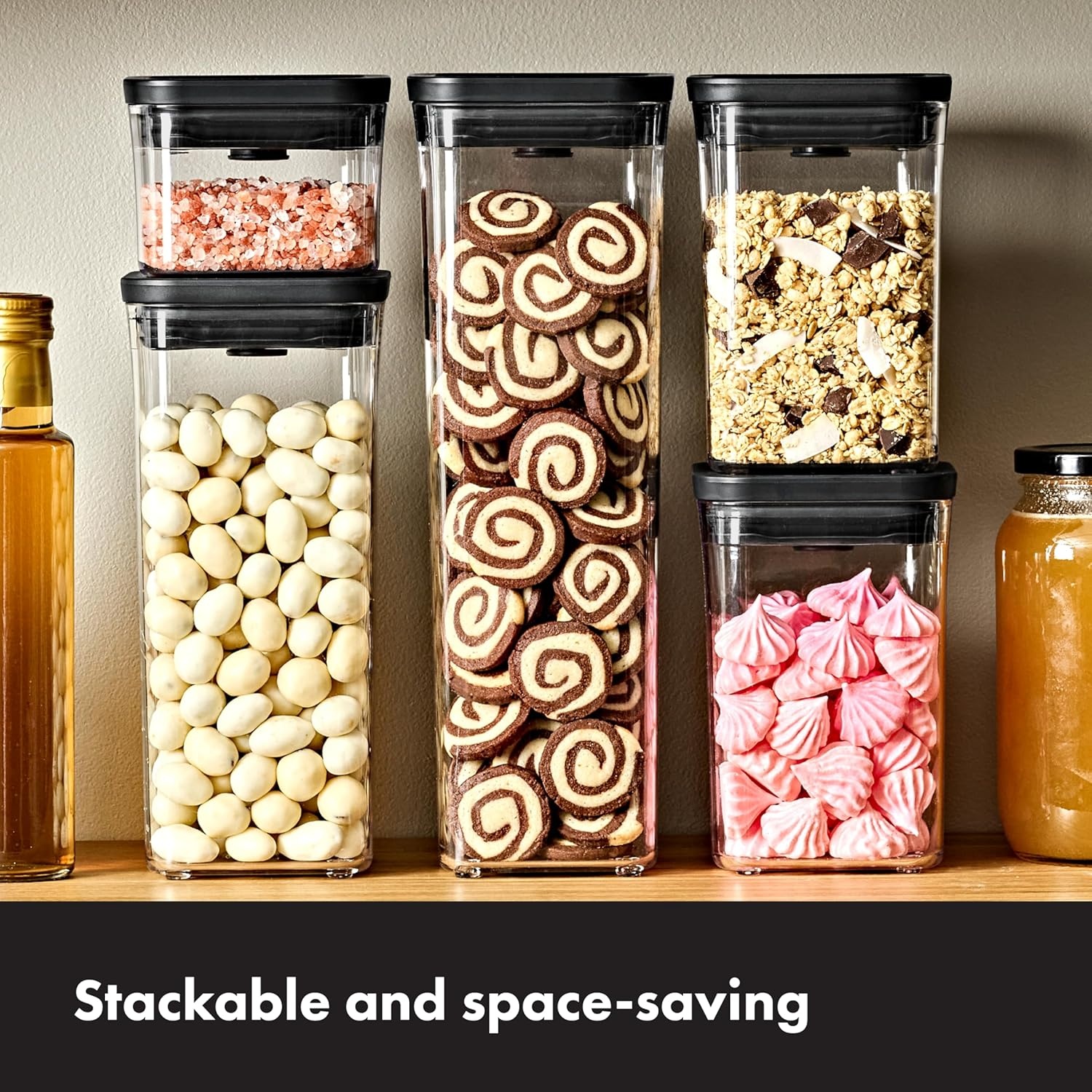 image:imageOXO Good Grips POP Container Airtight Food Storage Big Square Tall 60 Qt Ideal for bulk snacks and cerealMatte Black