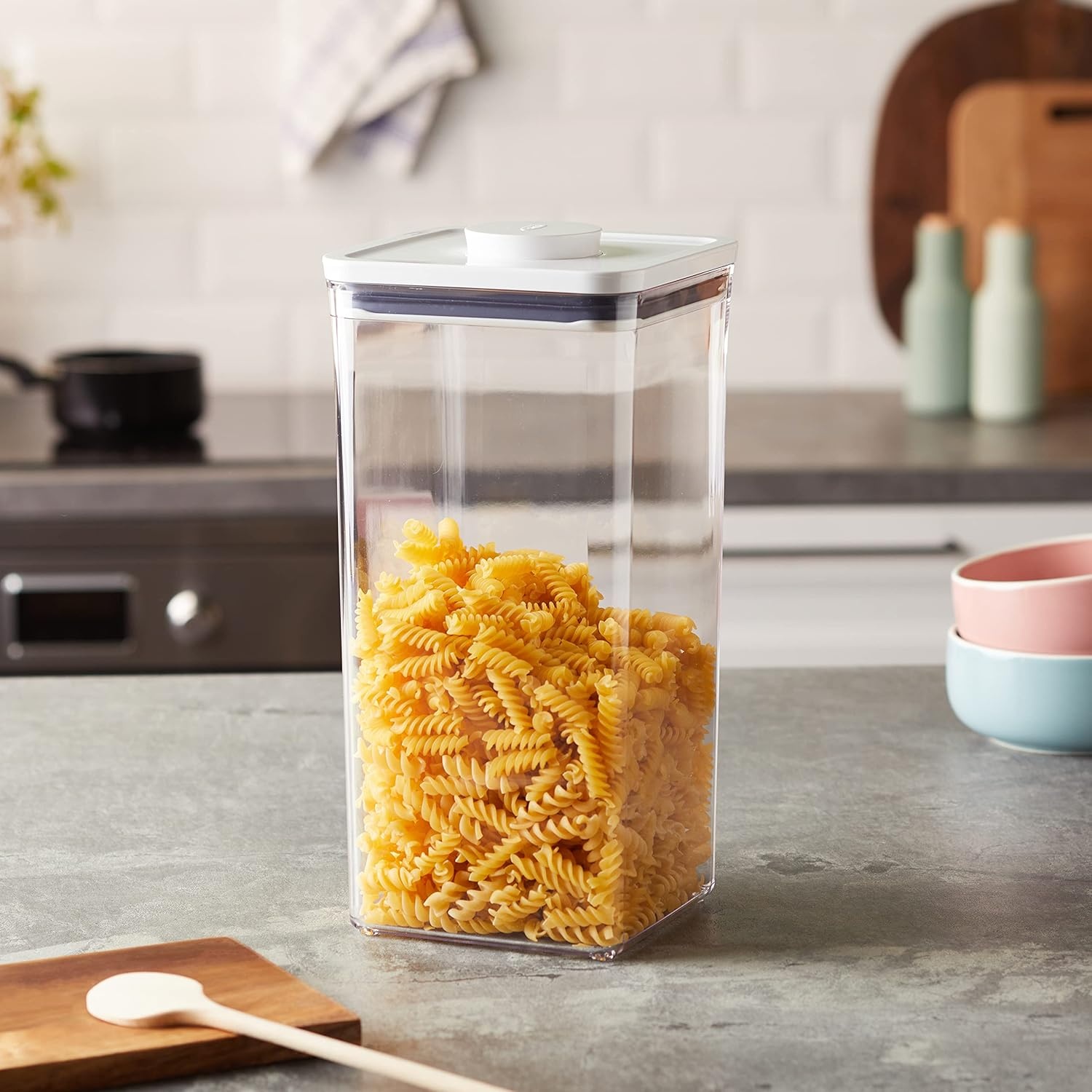 image:imageOXO Good Grips POP Container Airtight Food Storage Big Square Tall 60 Qt Ideal for bulk snacks and cerealWhite