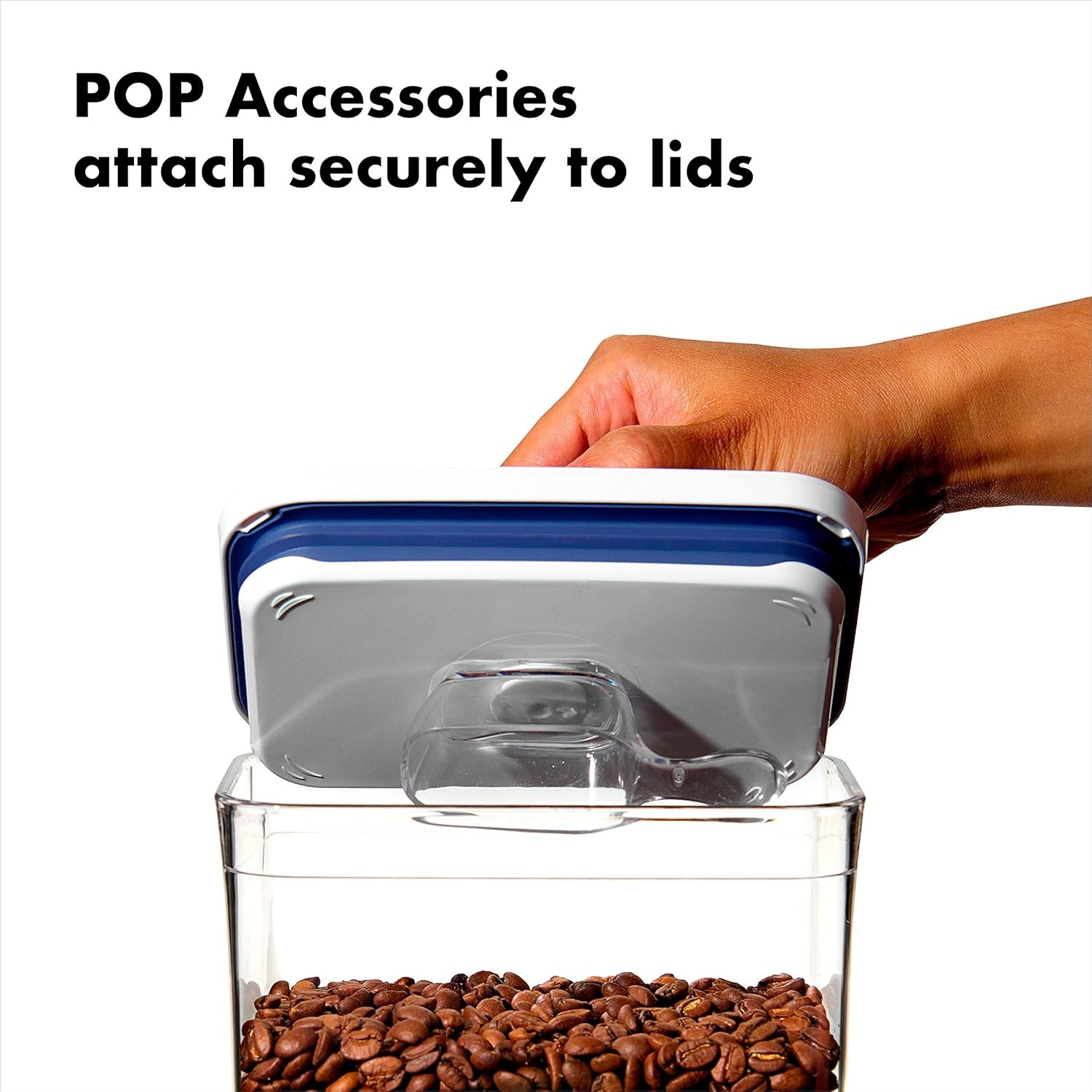 image:imageOXO Good Grips POP Container Airtight Food Storage Big Square Tall 60 Qt Ideal for bulk snacks and cerealWhite