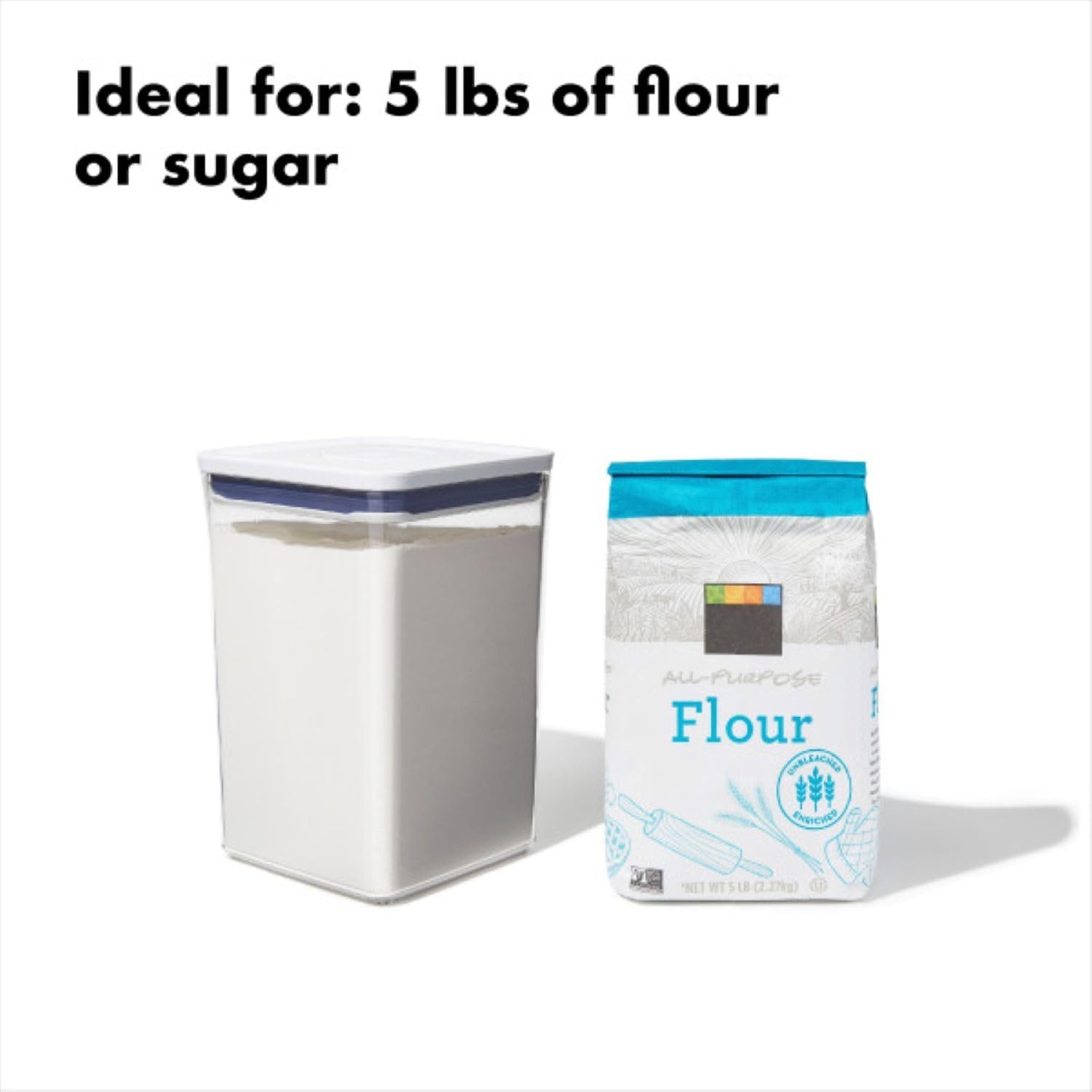 image:imageOXO Good Grips POP Container Airtight Food Storage Big Square Tall 60 Qt Ideal for bulk snacks and cerealWhite