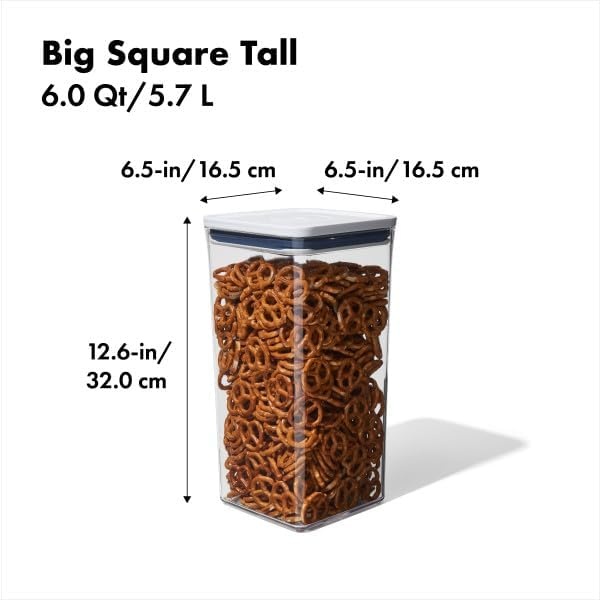 image:imageOXO Good Grips POP Container Airtight Food Storage Big Square Tall 60 Qt Ideal for bulk snacks and cerealWhite
