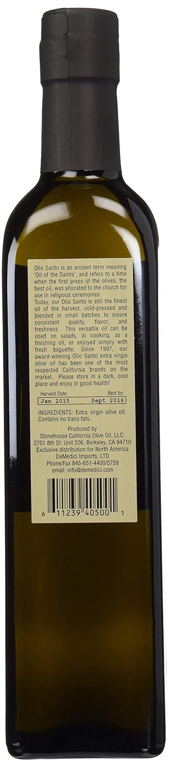 image:imageOlio Santo California Extra Virgin Olive Oil Cold Press 500ml 169 ozOlive