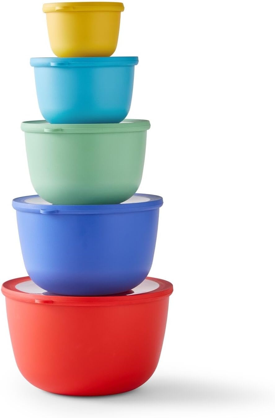 image:imageSur La Table 5Piece Mixing Bowl Set wLids Bright