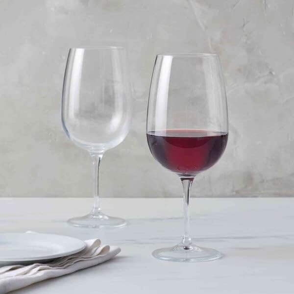 image:imageSur La Table Bistro Red Wine Glasses Set of 4 Classic LargeBowl Red Wine Glasses in CrystalClear Glass for Everyday and Entertaining Set of 4