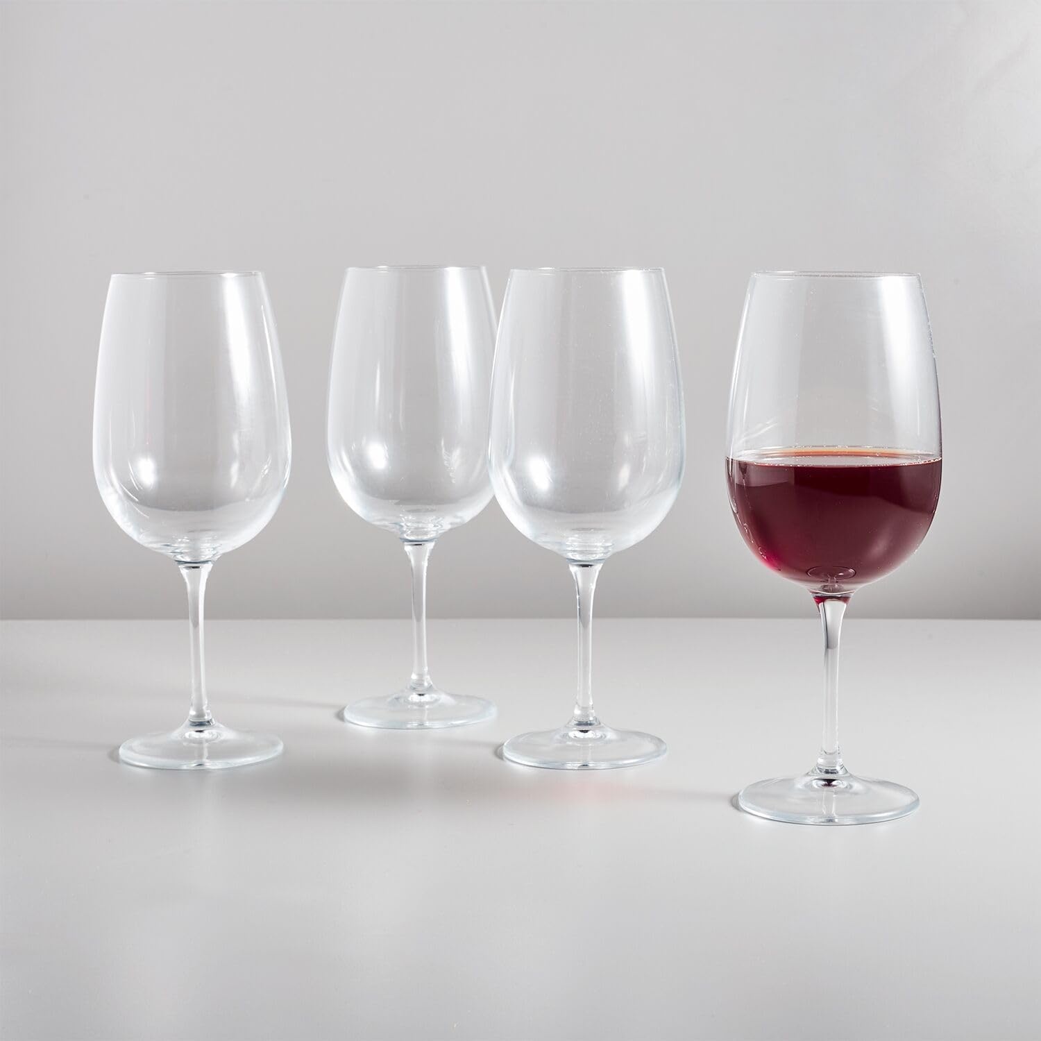 image:imageSur La Table Bistro Red Wine Glasses Set of 4 Classic LargeBowl Red Wine Glasses in CrystalClear Glass for Everyday and Entertaining Set of 4