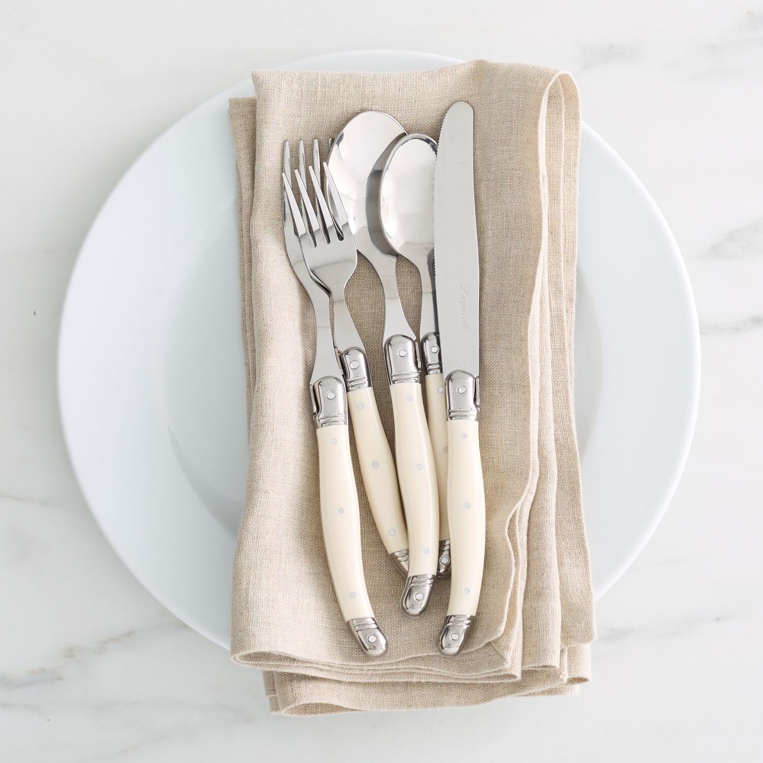 image:imageSur La Table Caf Flatware 20Piece Set Ivory