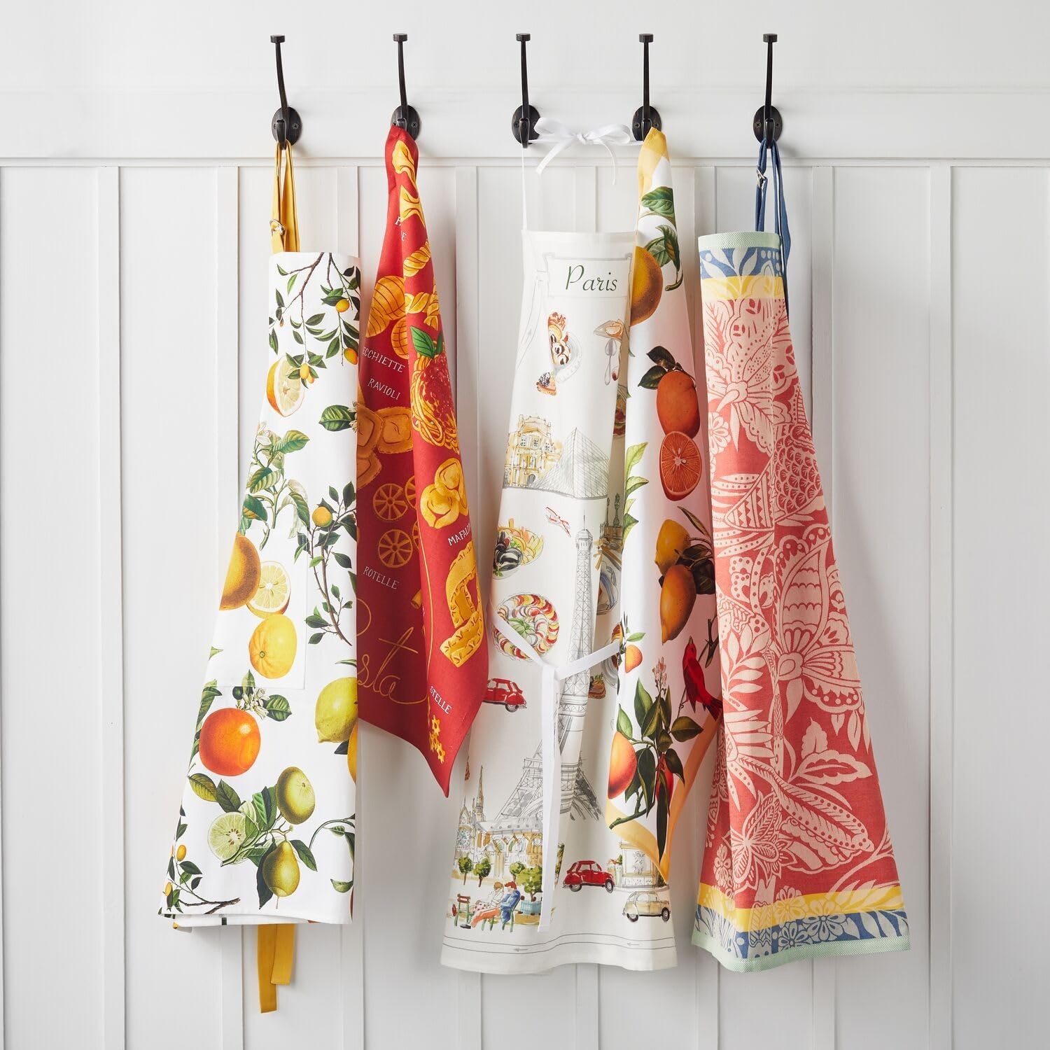 image:imageSur La Table Citrus Kitchen Towel Illustrated Cotton Towel with Vibrant Citrus Fruit and Botanical Design