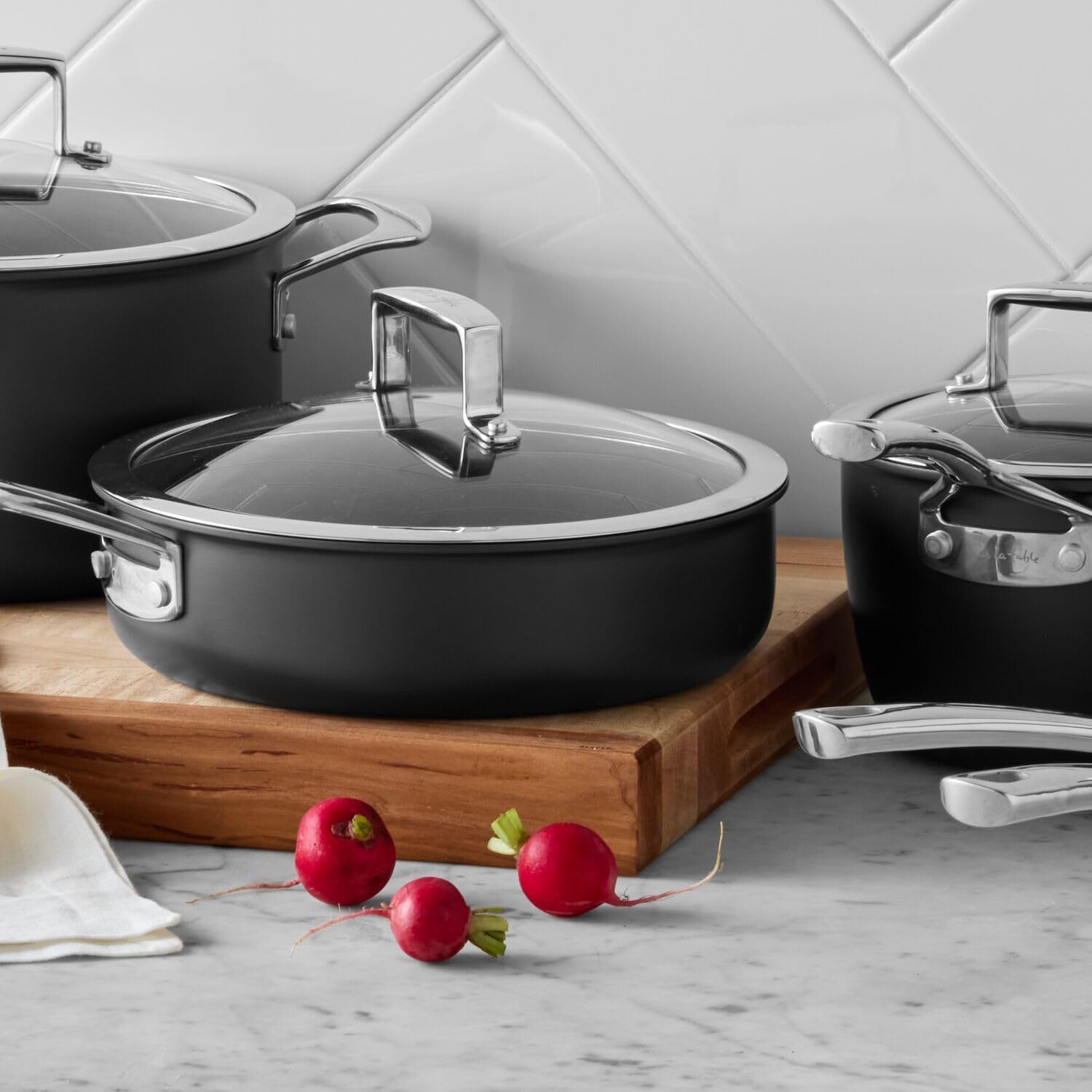 image:imageSur La Table Classic Hard Anodized Ceramic Nonstick 10Piece Cookware Set Aluminum