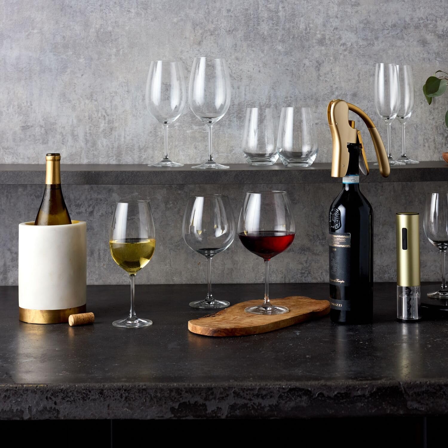 image:imageSur La Table Gold Electric Corkscrew Rechargeable Automatic Corkscrew in Warm Gold Finish for Effortless Wine Opening