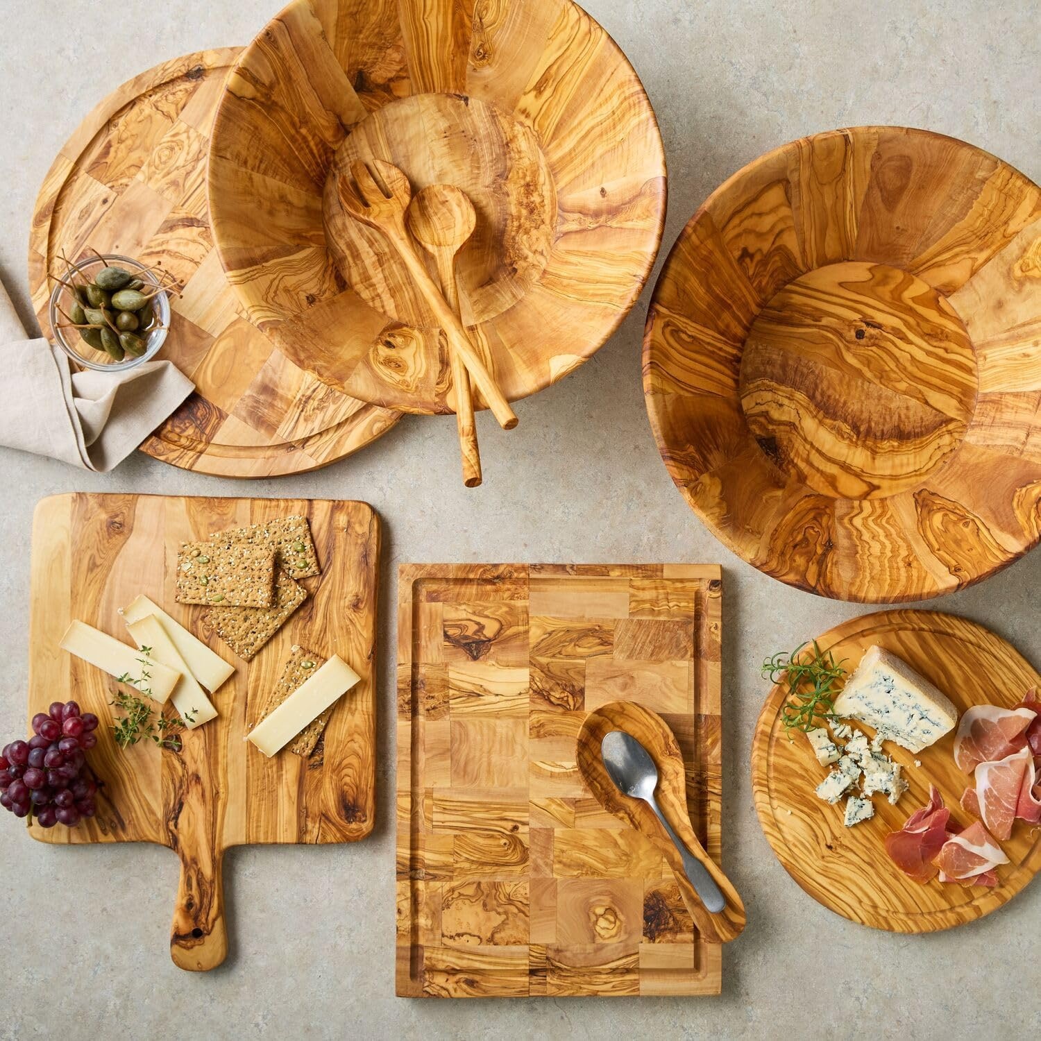 image:imageSur La Table Olivewood Spoon Rest Handcrafted Italian Olivewood Utensil Rest for Stovetop and Counter Use