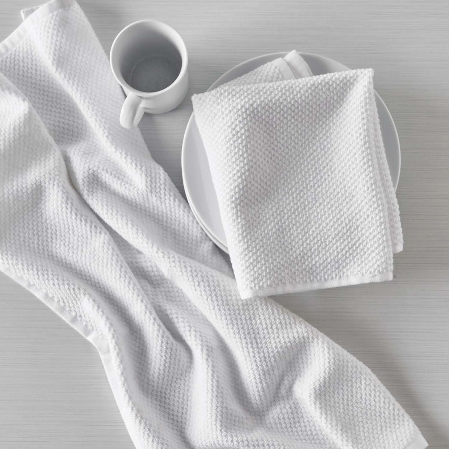 image:imageSur La Table Organic Cotton Kitchen Towels Set of 2 Soft Absorbent GOTSCertified Organic Cotton Towels for Mindful Kitchens Set of 2