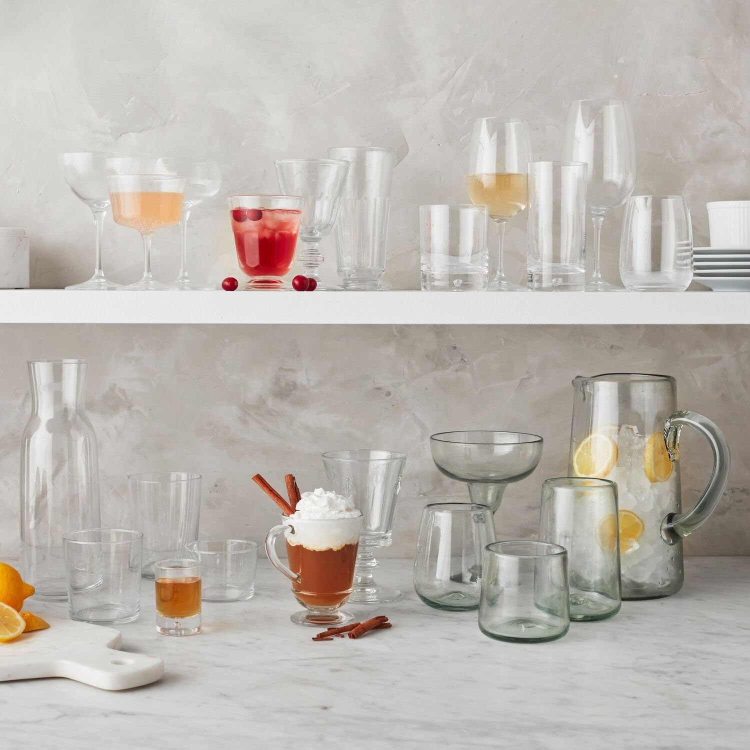 image:imageSur La Table Recycled Glass Pitcher Thoughtfully Made Handblown Recycled Glass Pitcher for Water Cocktails and Cold Beverages