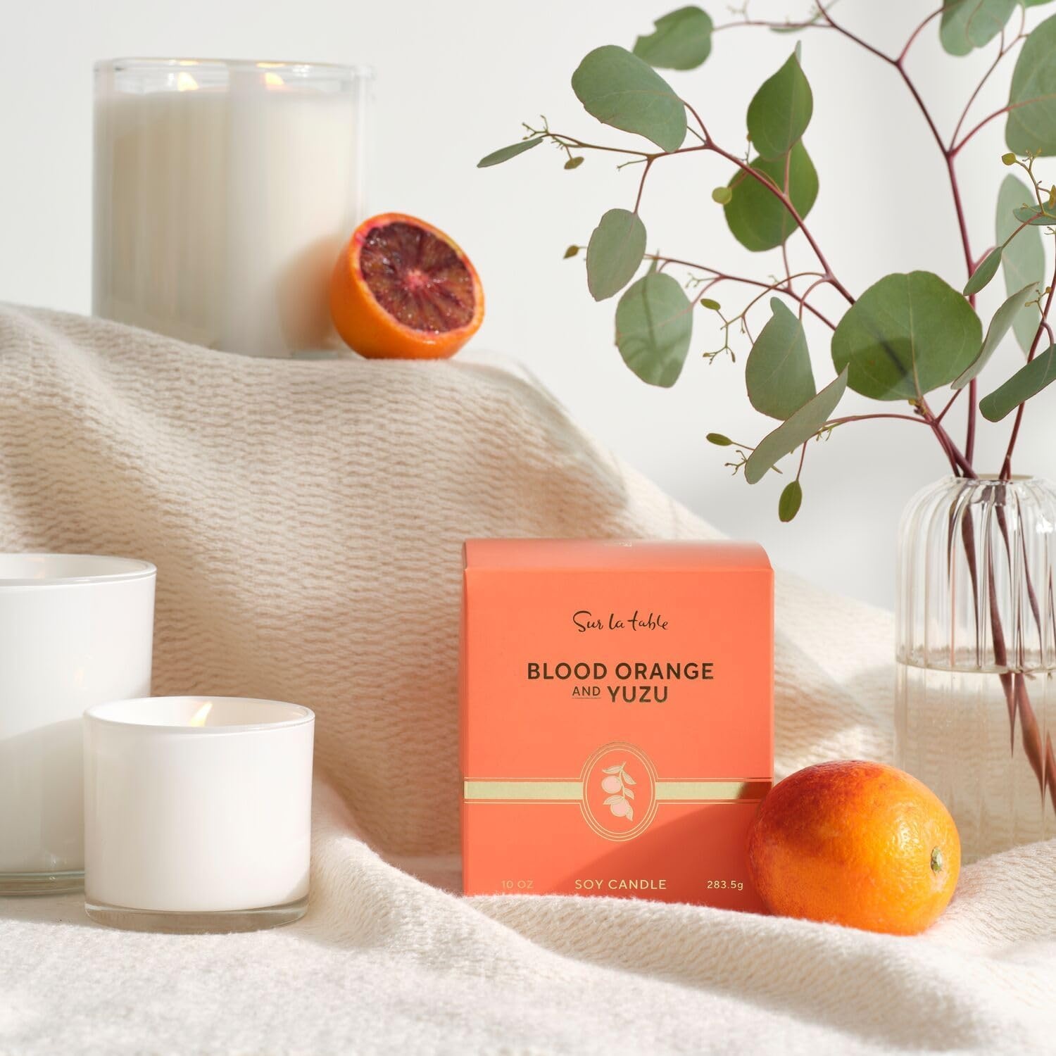 image:imageSur La Table Sicilian Blood Orange Scented Candle HandPoured Soy Blend with Bright Citrus and Tropical Floral Fragrance
