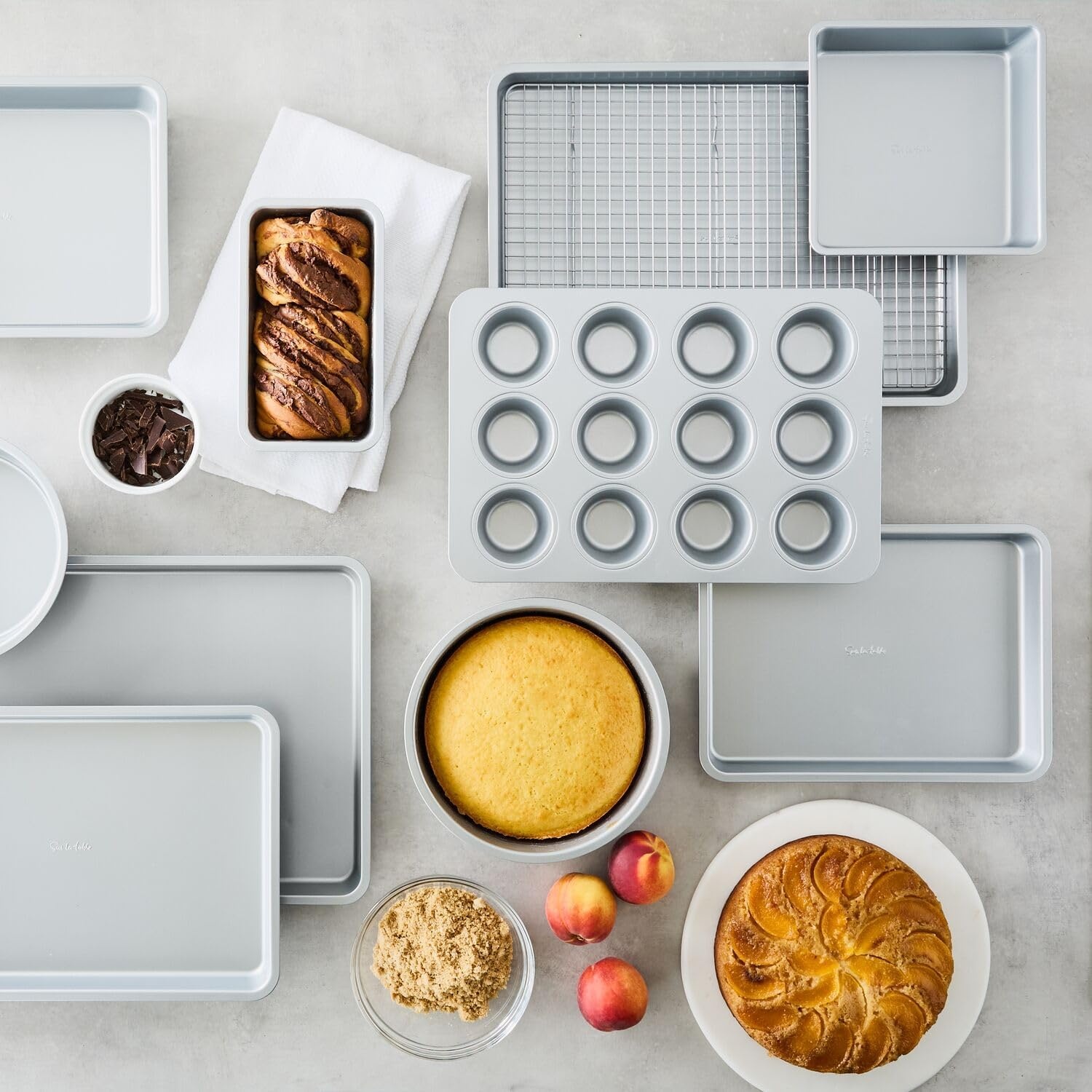 image:imageSur La Table Signature Muffin Pan Aluminized Steel Bakeware with Nonstick Coating for Even Rising and Easy Release 12 Count