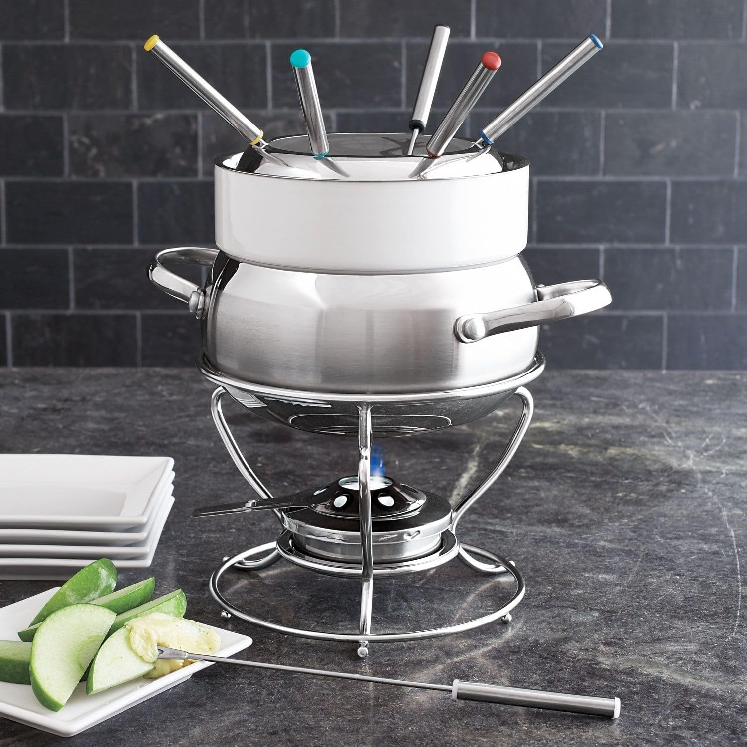 image:imageSur La Table Stainless Steel Fondue Silver