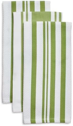 image:imageSur La Table Striped Kitchen Towels Set of 3 Cool GraySardine