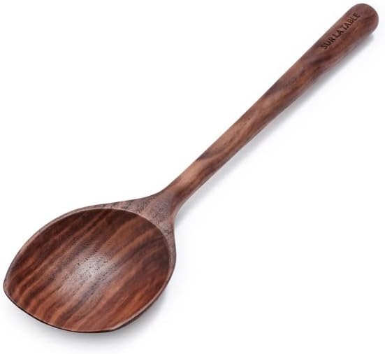 image:imageSur La Table Walnut Saut Spoon American Black Walnut Cooking Spoon for Stirring Sauting and Saucing in Any Cookware