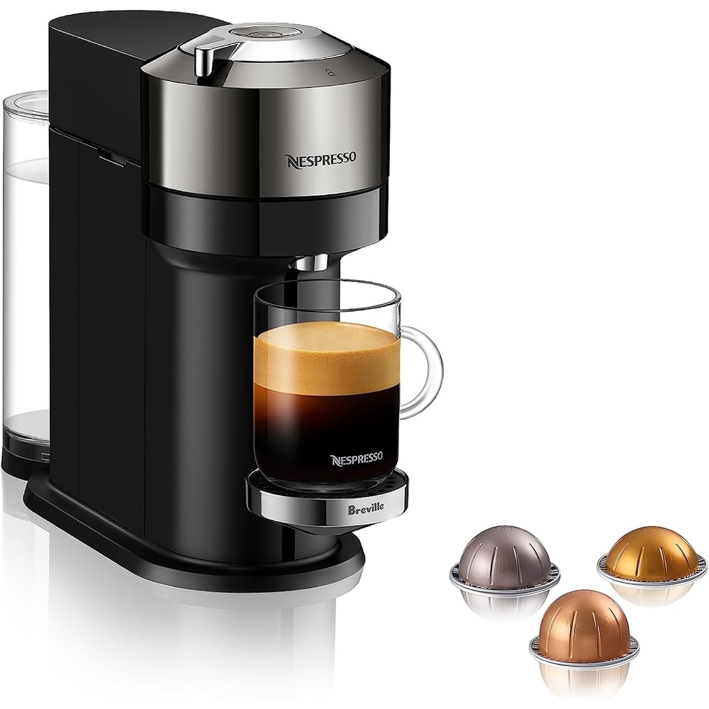 image:imageNespresso Vertuo Next Premium Coffee and Espresso Maker by Breville with Aeroccino Milk FrotherChrome