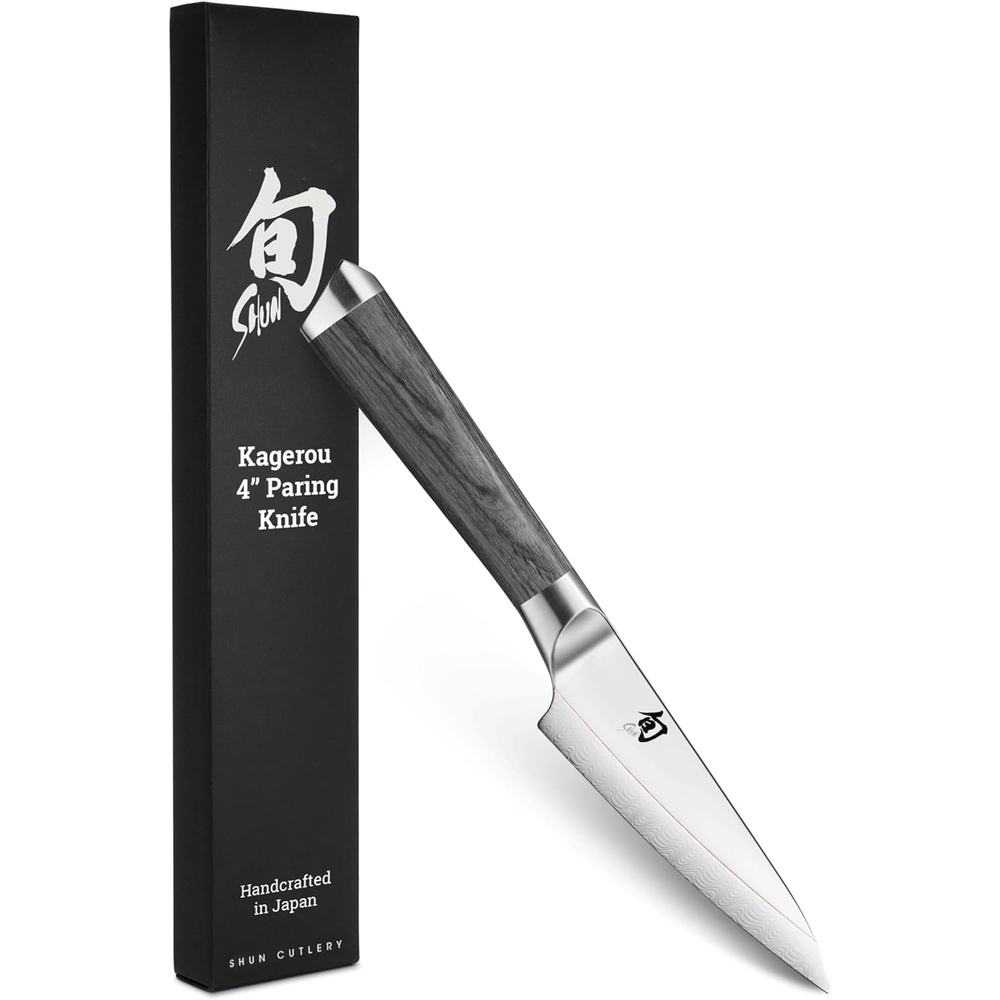 image:imageShun Cutlery Kagerou Paring Knife 4 Inch Small Sharp Nimble Cooking Knife for Peeling Coring Trimming and More Precise Cutting Knife Handcrafted Japanese Kitchen Knife