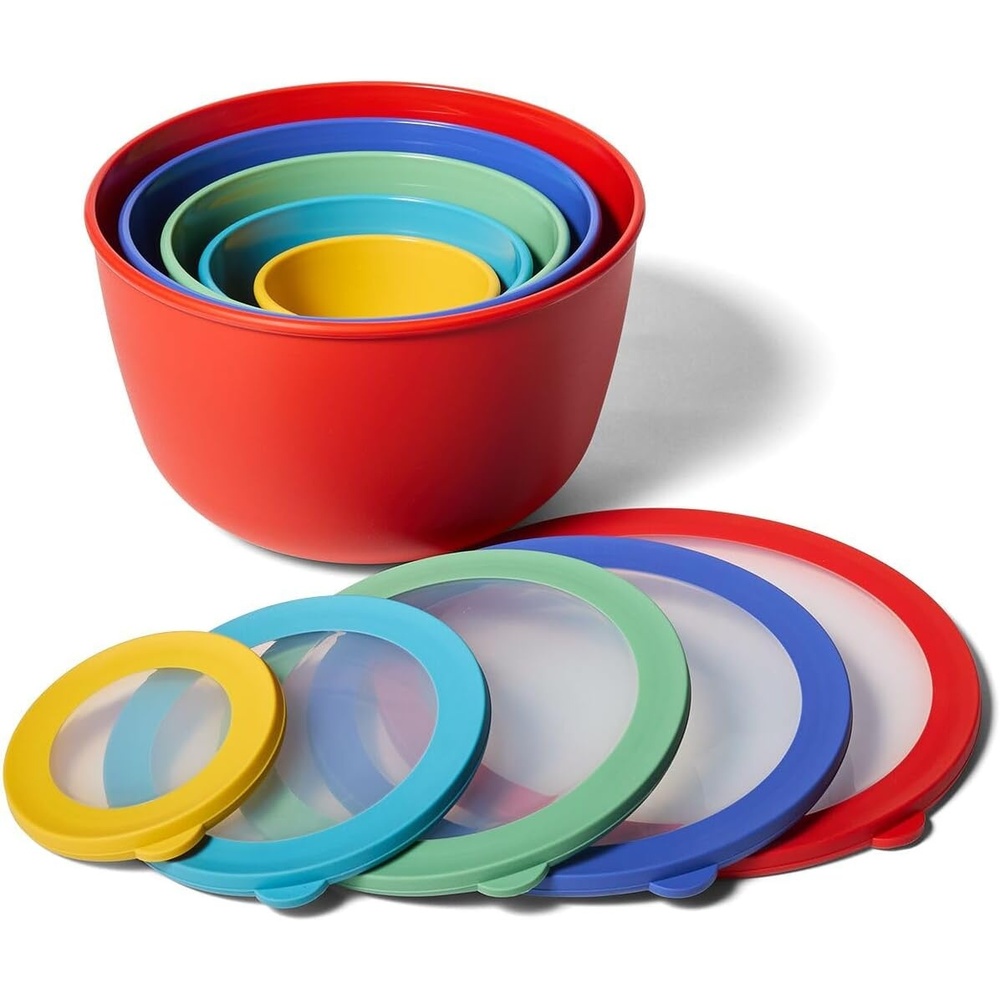 image:imageSur La Table 5Piece Mixing Bowl Set wLids Bright