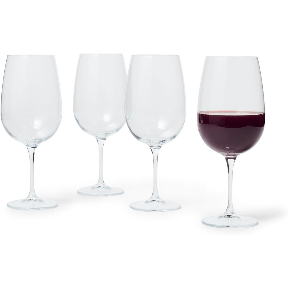 image:imageSur La Table Bistro Red Wine Glasses Set of 4 Classic LargeBowl Red Wine Glasses in CrystalClear Glass for Everyday and Entertaining Set of 4