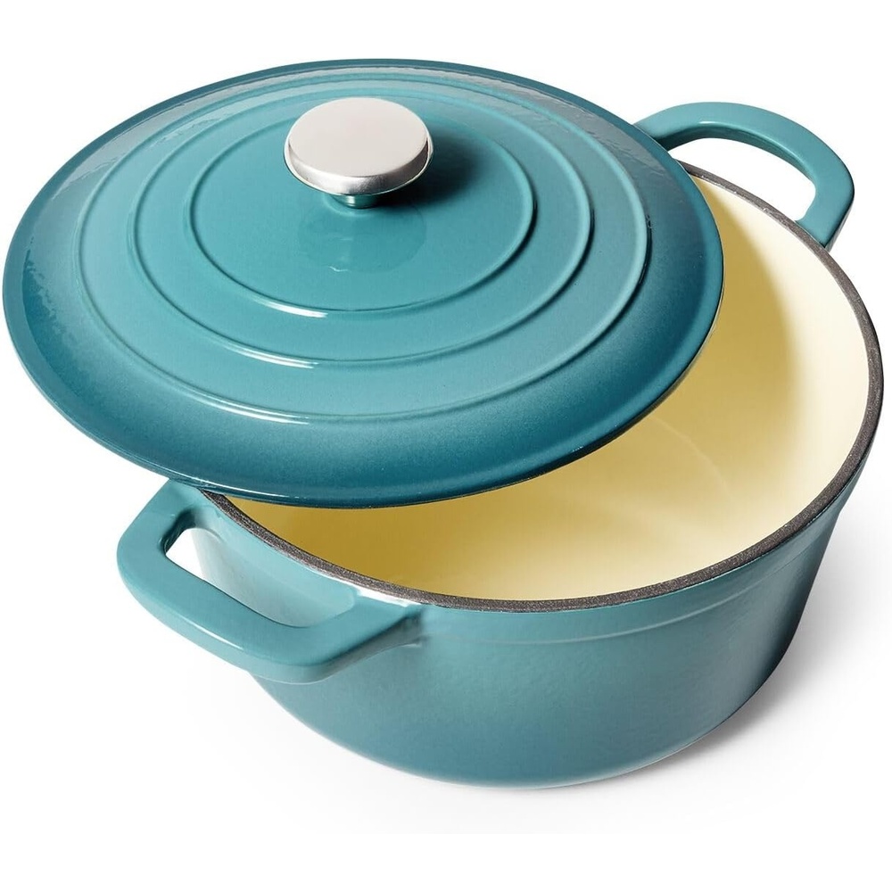 image:imageSur La Table Enameled Cast Iron Round Dutch Oven 5 qt Light Blue
