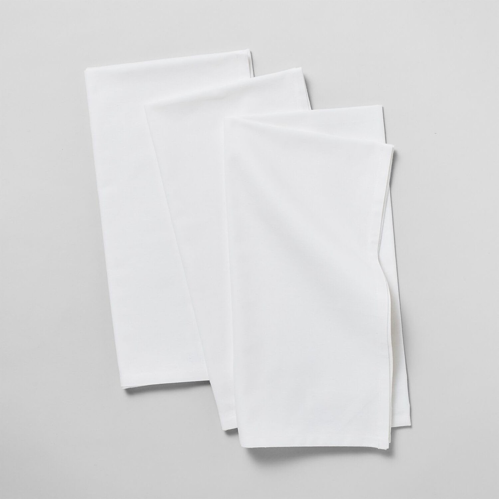 image:imageSur La Table Flour Sack Cotton Kitchen Towels Set of 3 34 x 32 Machine Washable UltraAbsorbent Dish Drying amp Cleaning Cloths for Everyday Use Durable Natural Cotton