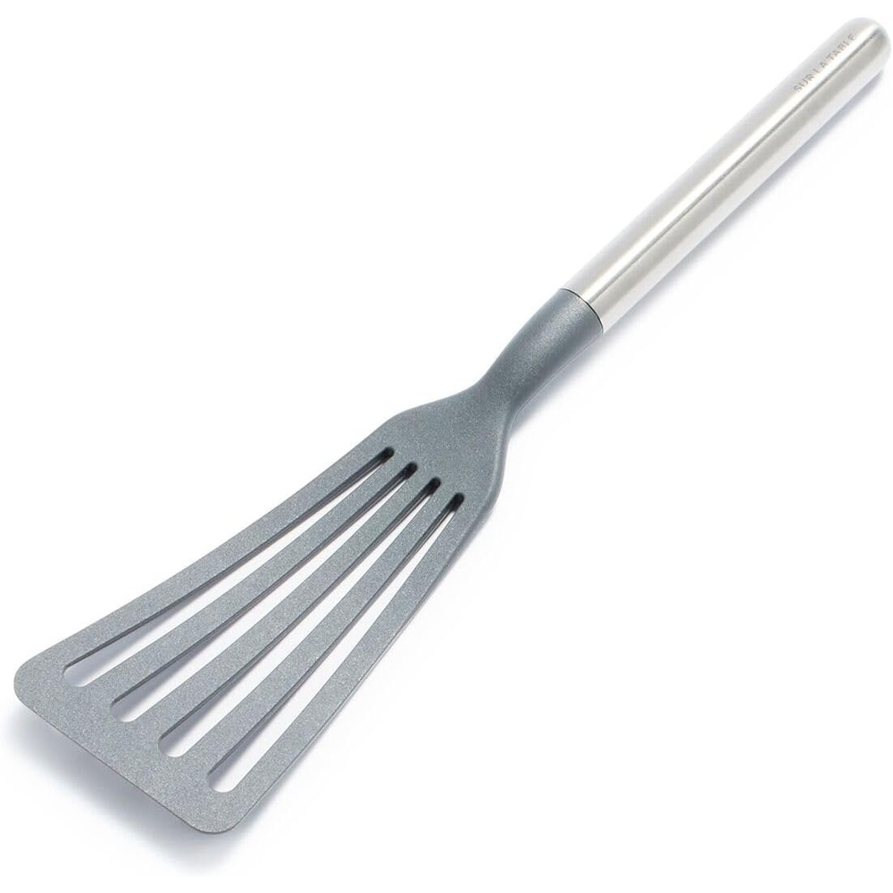 image:imageSur La Table Nonstick Fish Turner Slotted Nylon Spatula for Flipping Delicate Fish Fillets in Nonstick Cookware