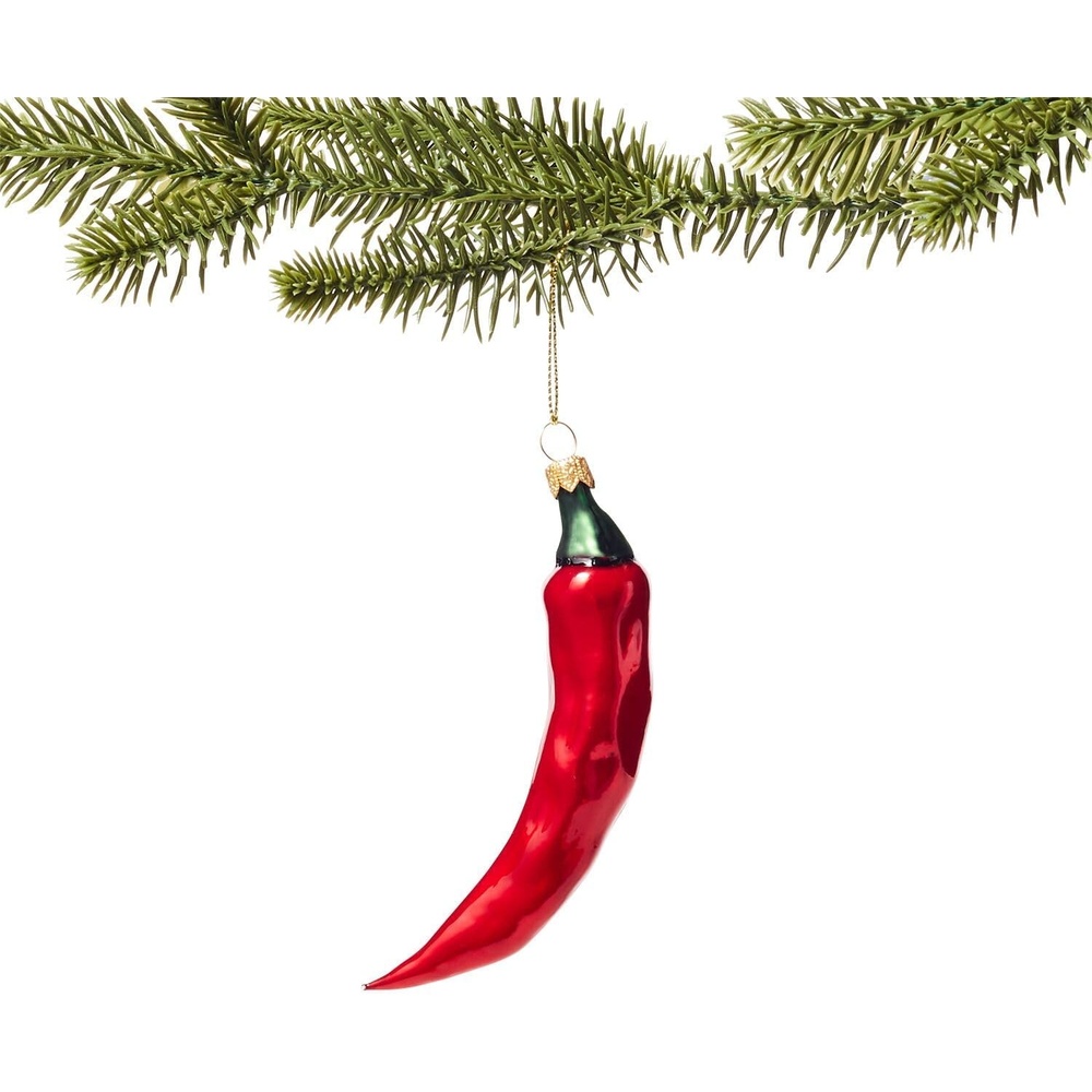 image:imageSur La Table Red Chile Pepper Glass Ornament