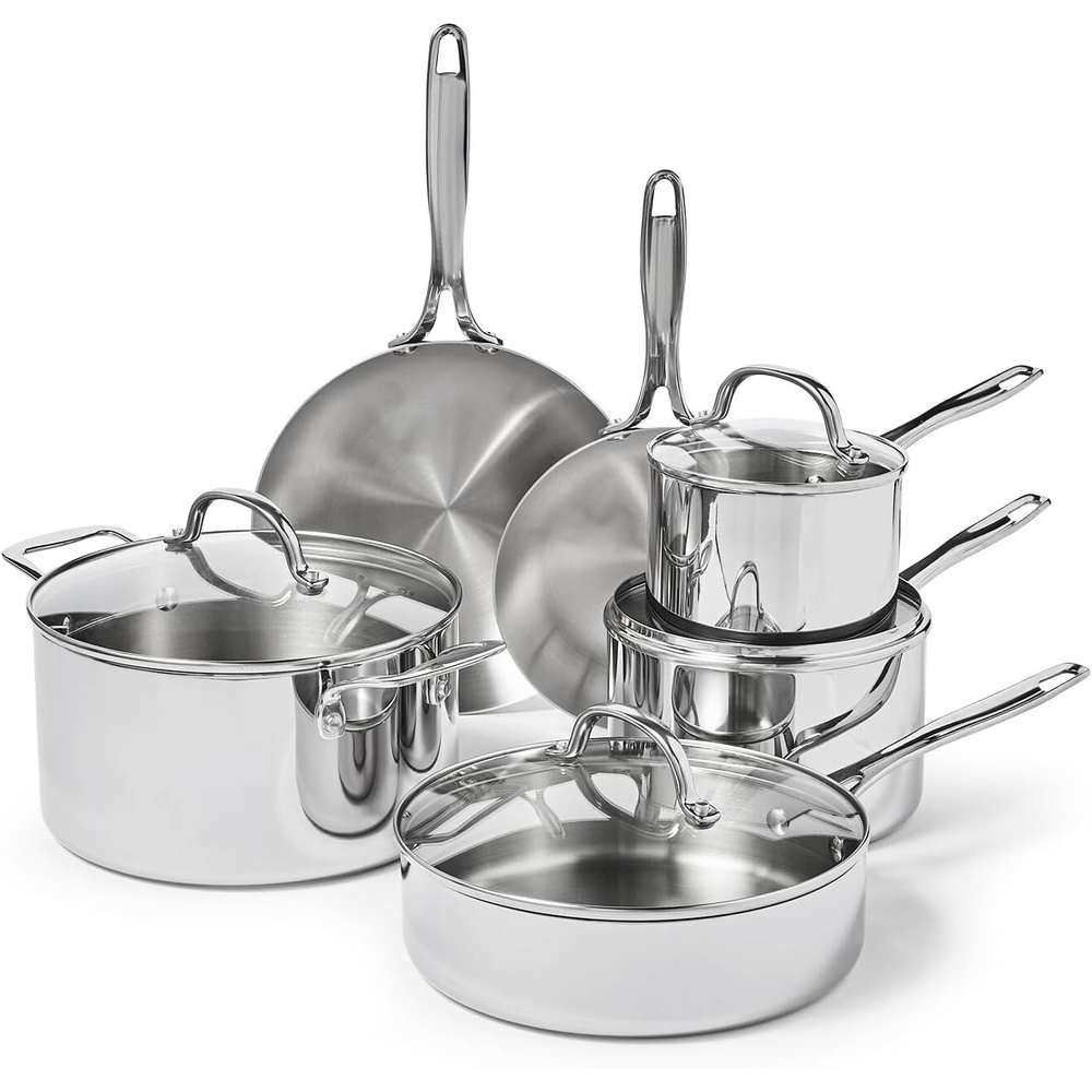 image:imageSur La Table Signature Stainless Steel 10Piece Cookware Set