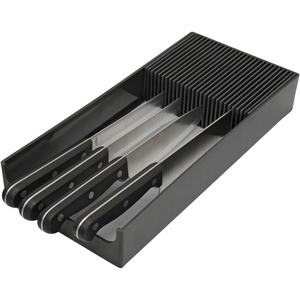 image:imageKNIFEdock Bamboo Knife Organizer for Kitchen Drawers  15 InDrawer Knife Block with Cork Composite  SpaceSaving Safe Storage for Your KnivesPlastic