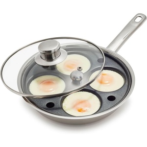 image:imageSur La Table 14 Egg Poacher Nonstock Stainless Steel Pan with Lid 4 Egg Cup Insert
