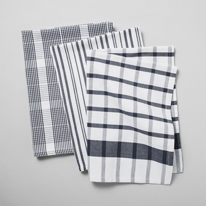 image:imageSur La Table Assorted Twill Kitchen Towels Cool Gray Set of 3 Mixed Coordinating Prints in Calm Neutral Tones for All Kitchen Tasks Set of 3Blueberry