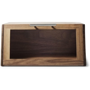 image:imageSur La Table Black Walnut Bread Box  Hardwood Countertop Bread Storage with Clear Lid amp Magnetic Closure for Freshness Holds Loaves Bagels Muffins amp Pastries  154 L x 10 W x 75 H