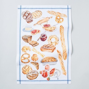 image:imageSur La Table Bread Kitchen Towel Illustrated Cotton with Artisan Bread and Baking Design