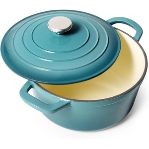 image:imageSur La Table Enameled Cast Iron Round Dutch Oven 5 qt Light Blue