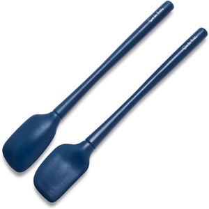 image:imageSur La Table FlexCore Mini Silicone Spatula and Spatula Spoon Blue Compact FlexCore Tools with Stainless Steel Handles for Small Pans and Jars Set of 2Navy