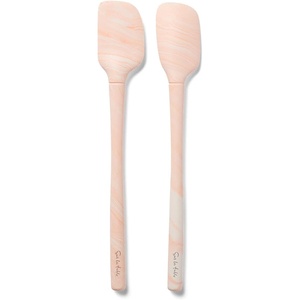 image:imageSur La Table FlexCore Mini Silicone Spatula and Spatula Spoon Blue Compact FlexCore Tools with Stainless Steel Handles for Small Pans and Jars Set of 2Light Pink