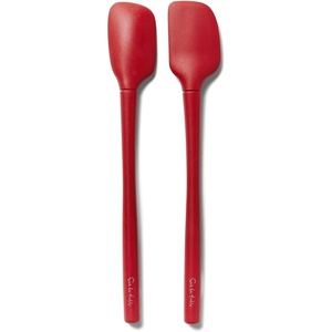 image:imageSur La Table FlexCore Mini Silicone Spatula and Spatula Spoon Blue Compact FlexCore Tools with Stainless Steel Handles for Small Pans and Jars Set of 2Dark Red