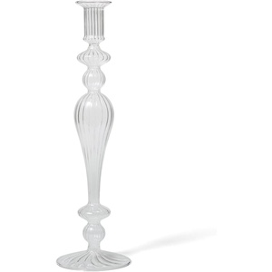 image:imageSur La Table Glass Taper Candle Holder 135 Sky BlueClear
