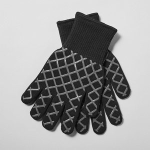 image:imageSur La Table Grill Gloves Black Set of 2 HeatResistant Silicone BBQ Gloves for Grilling Smoking and Oven Use Set of 2