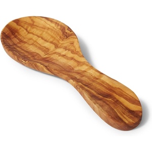image:imageSur La Table Olivewood Spoon Rest Handcrafted Italian Olivewood Utensil Rest for Stovetop and Counter Use