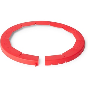 image:imageSur La Table Pie Crust Shield Red Adjustable Silicone Shield for Protecting Pie Crust Edges During Baking